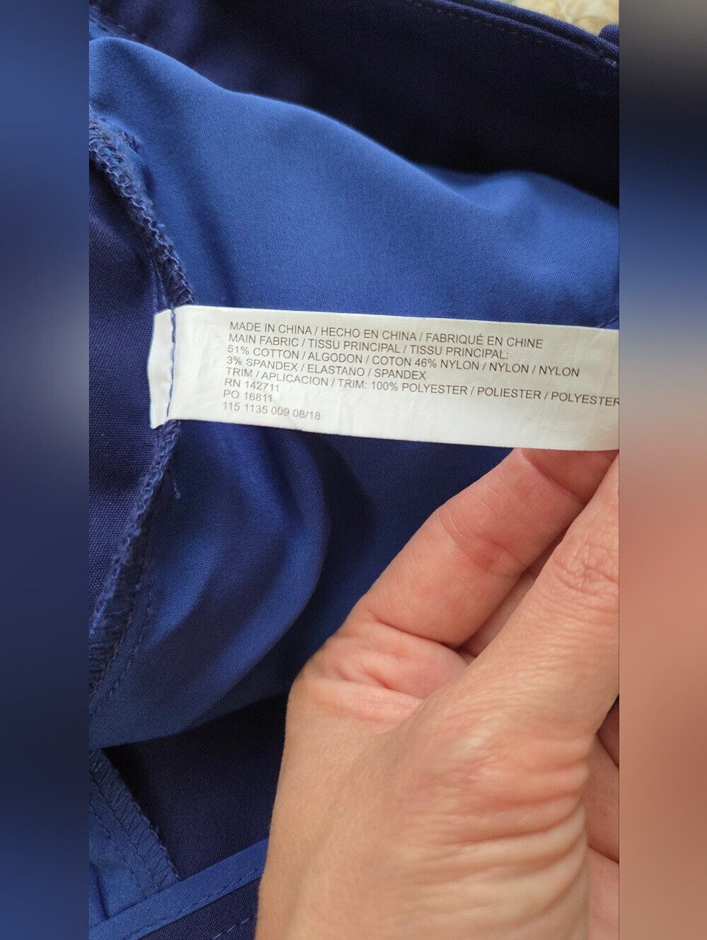 ELOQUII Kady Fit Double Weave Ankle Pants Cobalt Blue Plus Size 22 Career Office - Picture 13 of 14